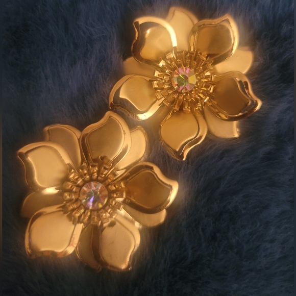 Unsigned Jewelry - Beautiful silver tone vintage clips